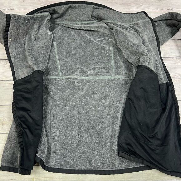Ivivva Lululemon Girls Big Business Asymmetric Wrap Jacket Size 12 Gray Fleece - Picture 12 of 14